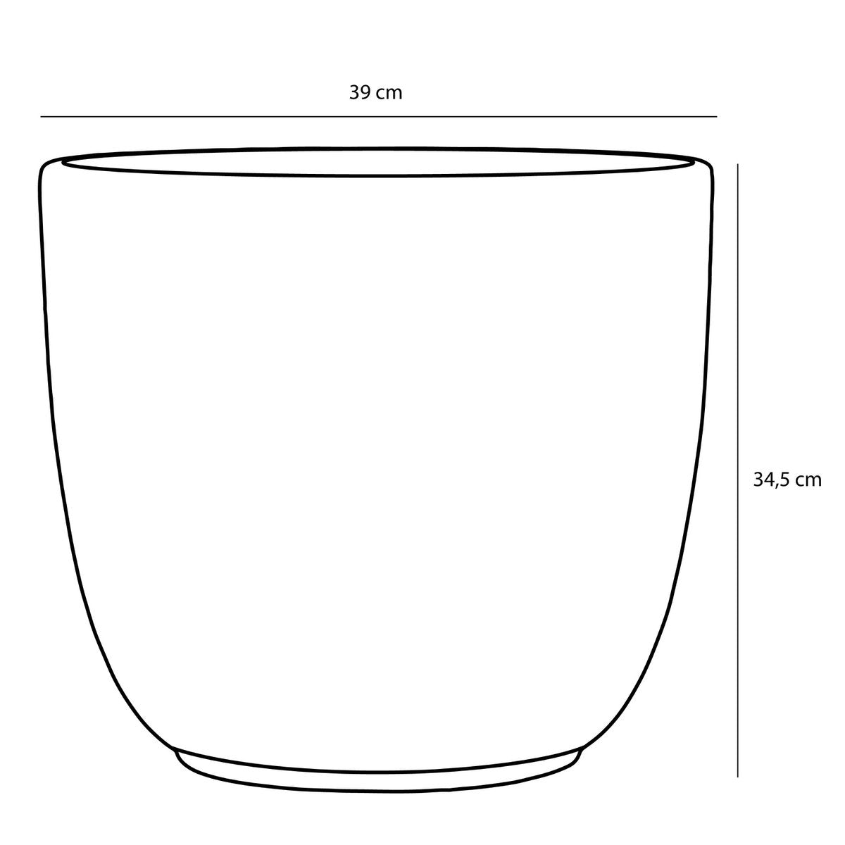 Moderne pot voor het verfraaien van tuin