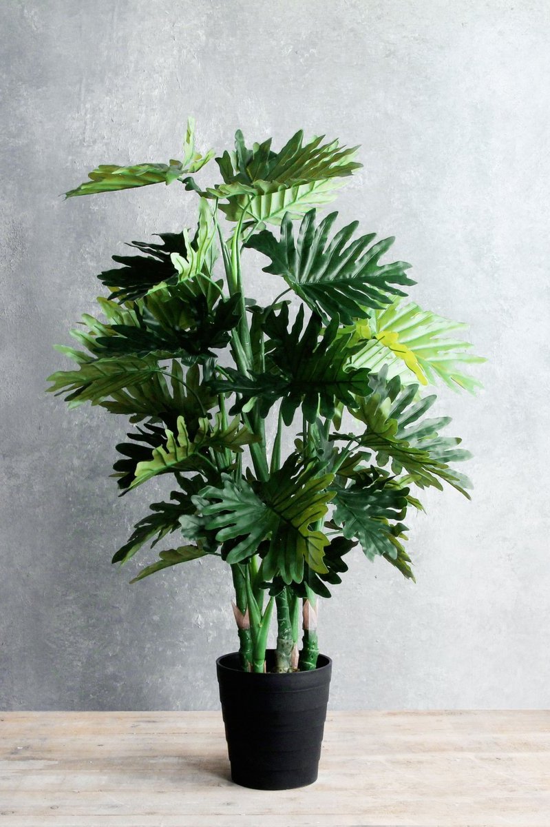 Philodendron Kunstplant - H120 x Ø80 cm - Groen