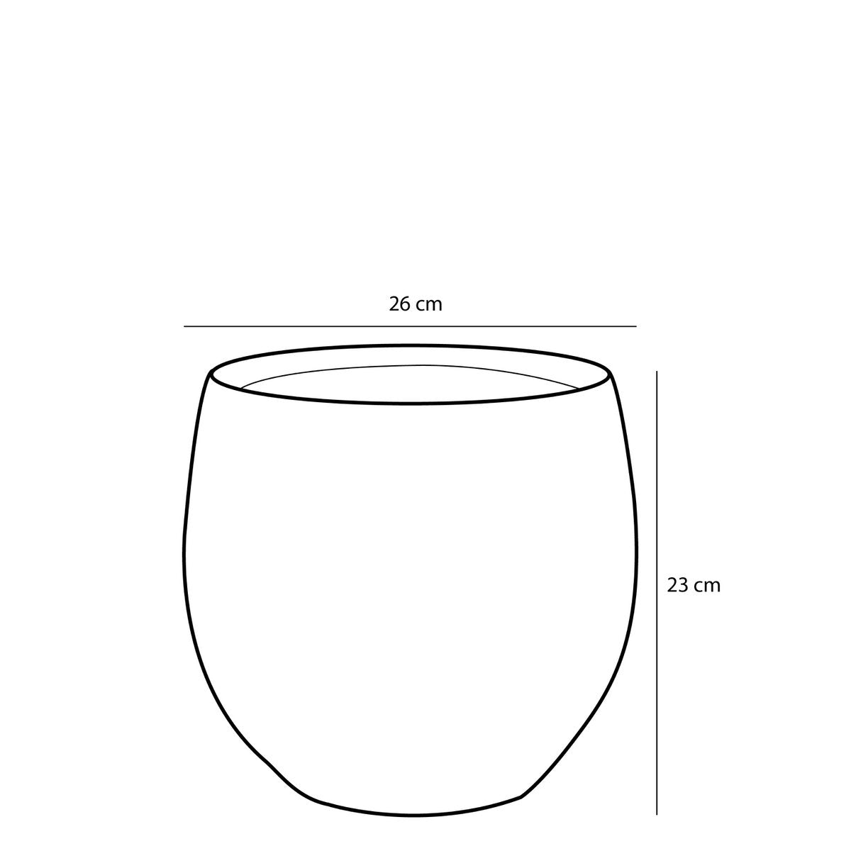 Stijlvolle plantenpot in donkergrijs, hoogte 23 cm