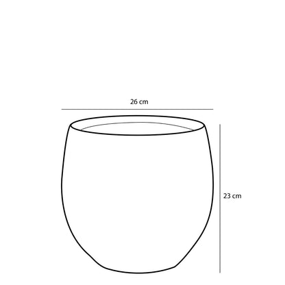 Stijlvolle plantenpot in donkergrijs, hoogte 23 cm