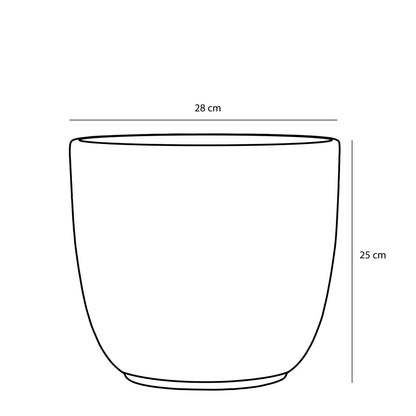 Tusca Bloempot - H25 x Ø28 cm - Zwart