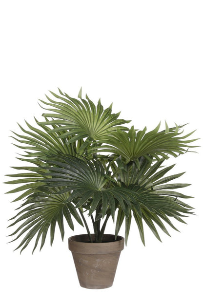 Palm Kunstplant in Bloempot Stan - H40 x Ø35 cm - Groen