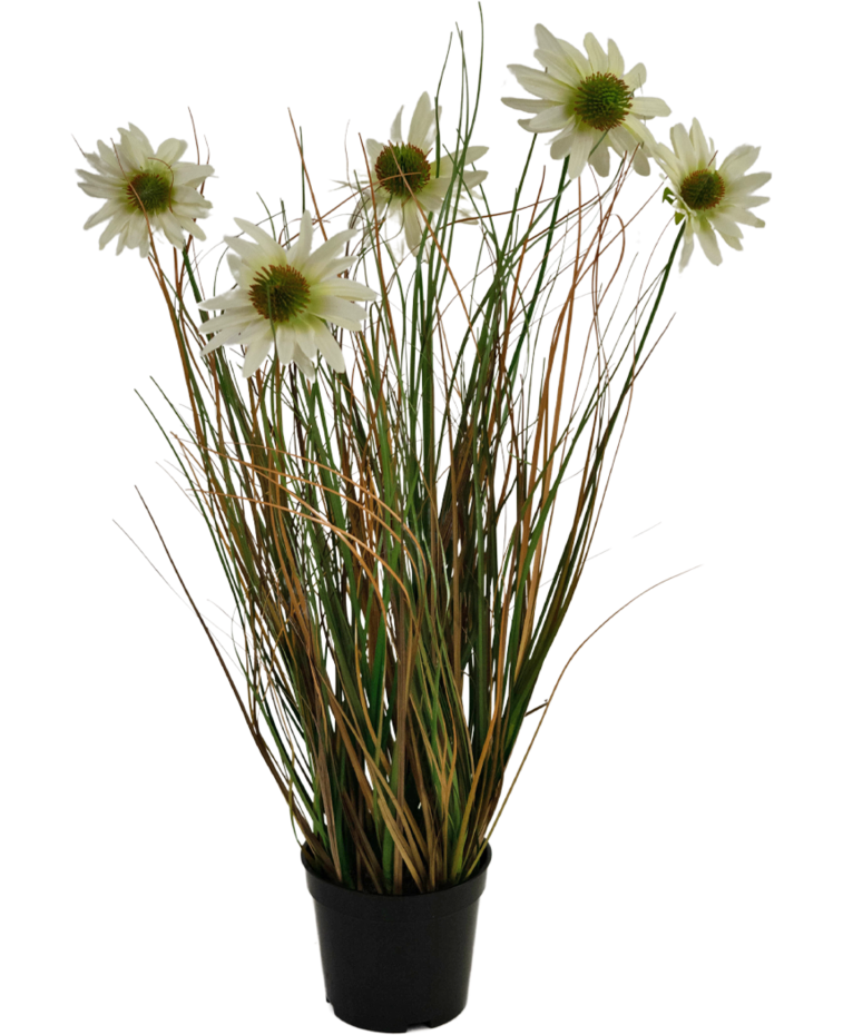 Kunstgras chrysant uienpot 60cm brandvertragend