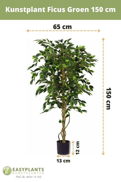 Kunstplant Ficus Groen  150 cm