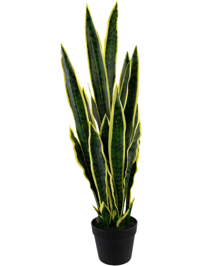 Kunstplant Sansevieria Laurentii 92 cm in sierpot