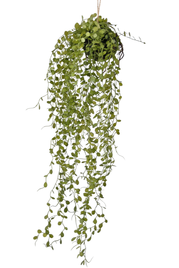 Kunst hangplant Vetplant bal 58 cm