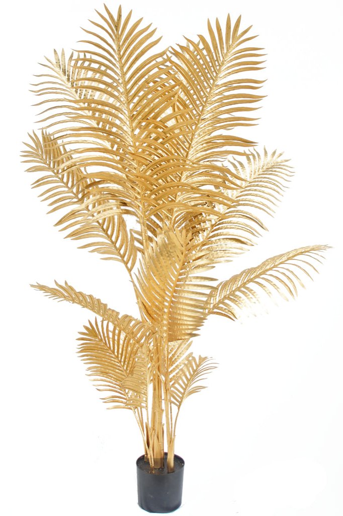 Kunstpalm met gouden Areca bladeren