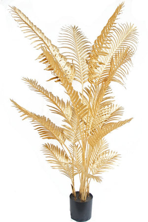 Kunst palmboom met gouden Areca bladeren
