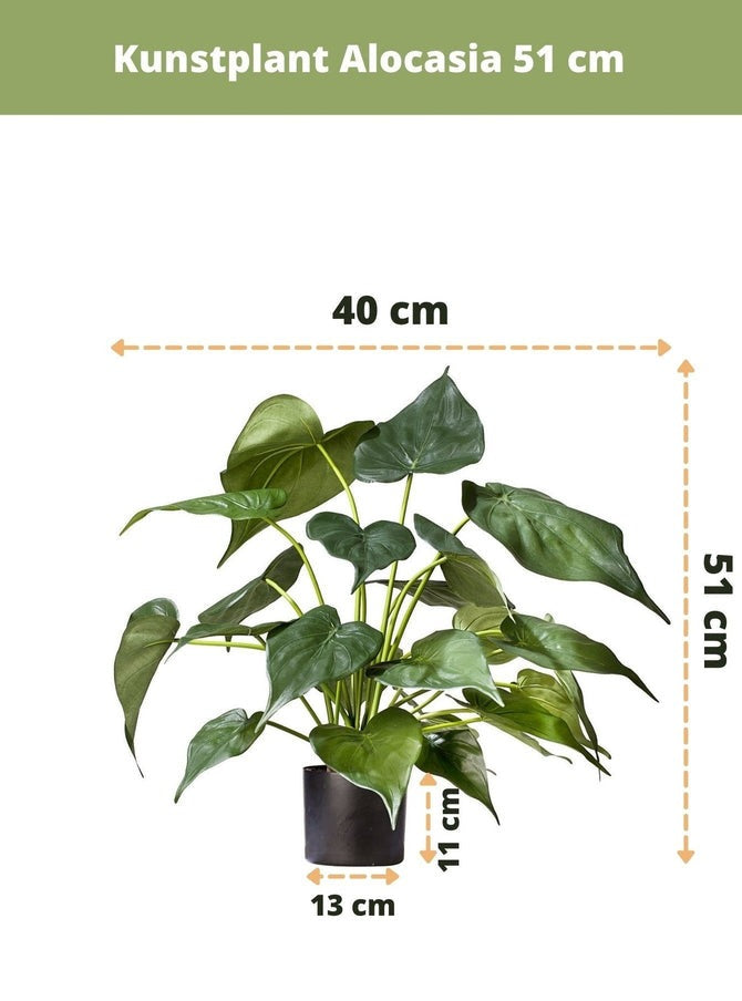 Mooie Alocasia kunstplant voor interieurdecoratie