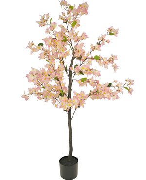 Roze kunstplant met bougainvillea 150 cm hoog