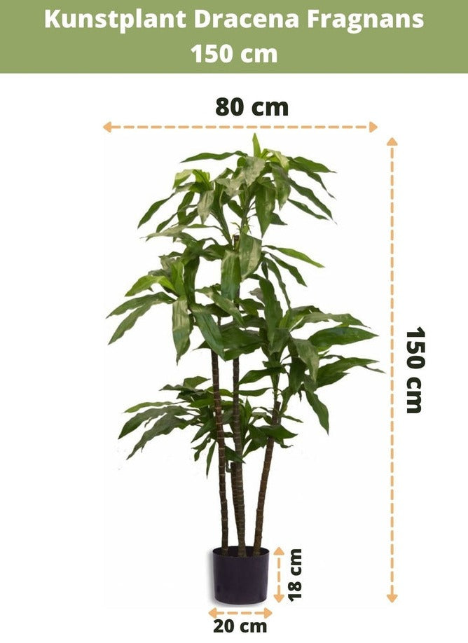 Kunstige Fragnans plant van 150 cm