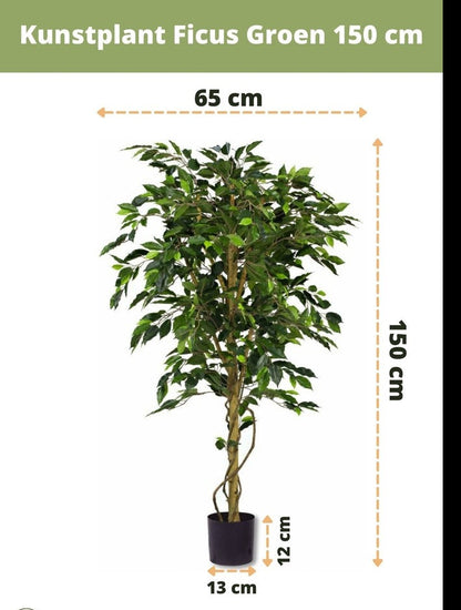 Namaak Ficusboom van 150 cm als eyecatcher