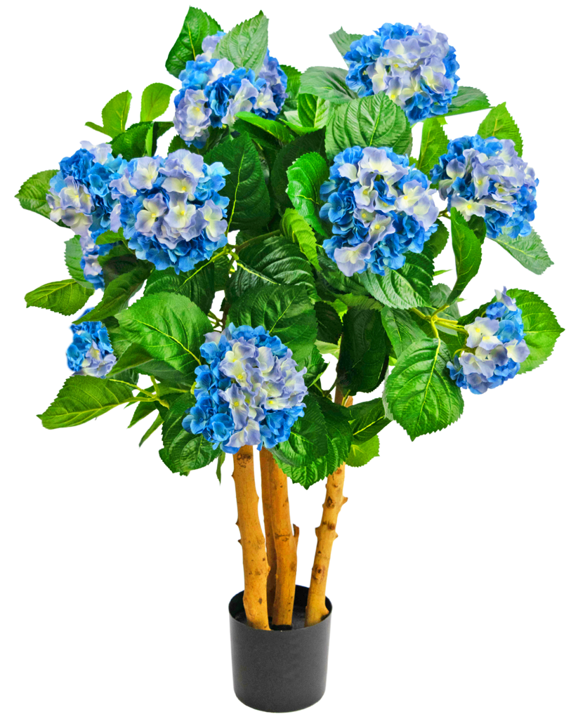 Kunstige blauwe hortensia plant van 85 cm