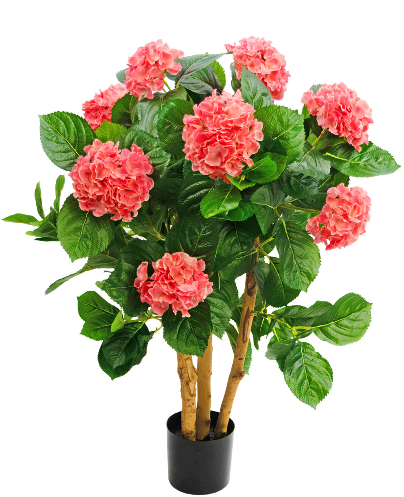 Kunstmatige hortensia plant in roze